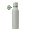 FreeSip Twist 24oz Summer Paradise; soft sage green body with matching pale sage twist cap, sage green twist cap accent band, and cream carry string with pale sage grip